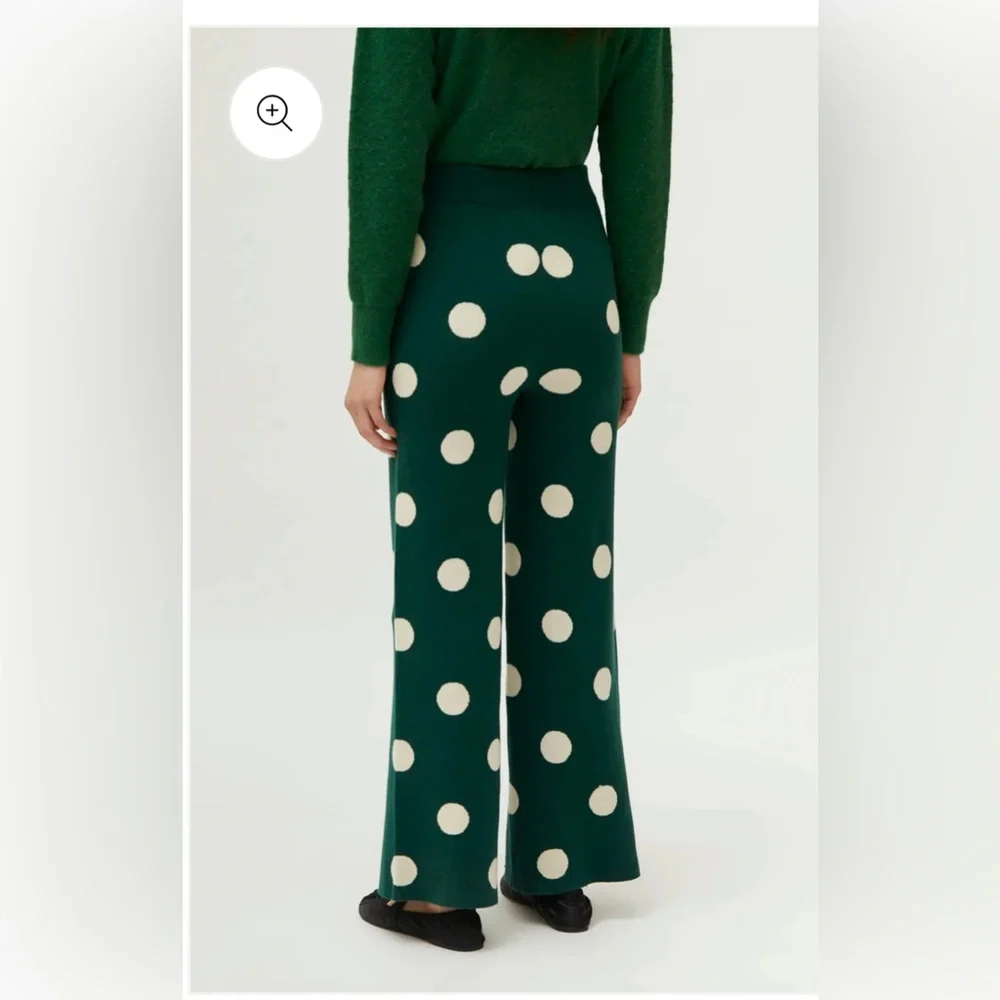 Green Polka Dot matching knit set - Picture 4 of 7